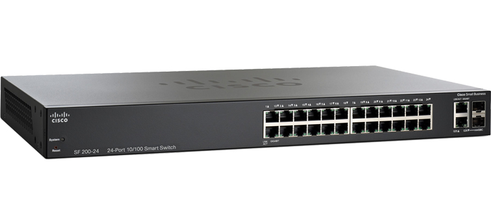 24-Port 10/100Mbps Smart Switch Cisco SF200-24