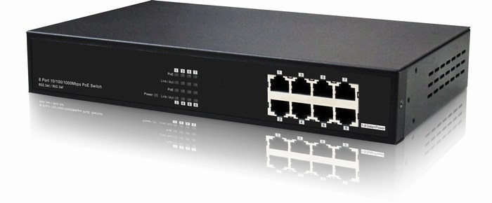 8-port Gigabit 10/100/100Mbps PoE Switch IONNET IGS-808 (130 Watt)