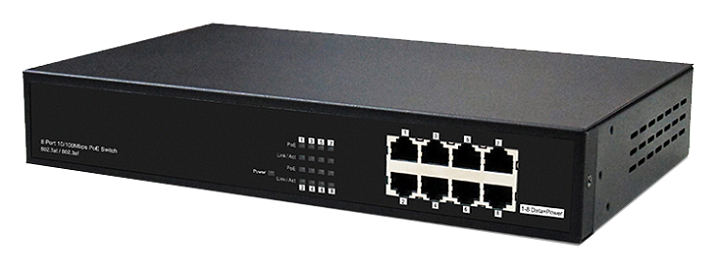 8-Port 10/100/1000Mbps PoE Switch IONNET IGS-804 (65Watt)