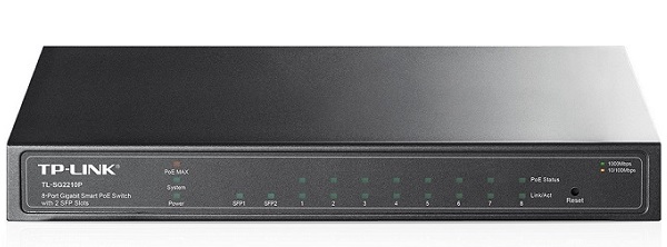 8-Port Gigabit Smart PoE Switch with 2 SFP Slots TP-LINK TL-SG2210P