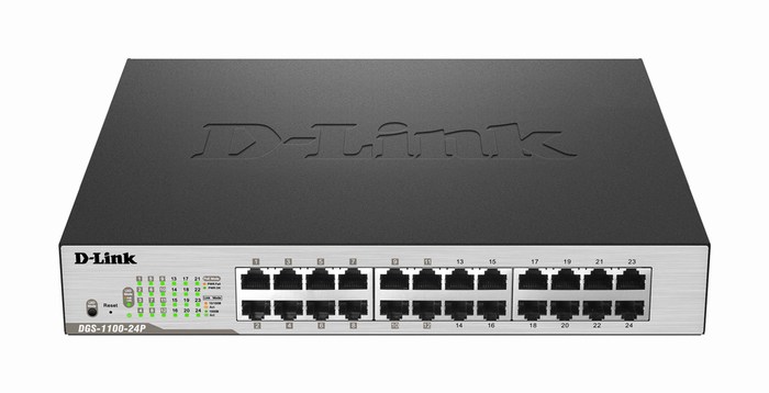 24-Port PoE Gigabit Smart Switch D-Link DGS-1100-24P