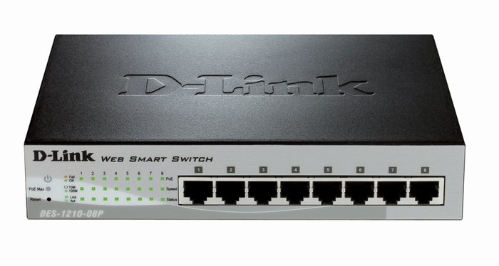 8-Port PoE Smart Switch D-Link DES-1210-08P