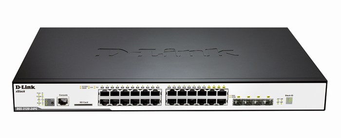 24-Port Gigabit L2 Stackable Managed PoE Switch D-Link DGS-3120-24PC/ESI