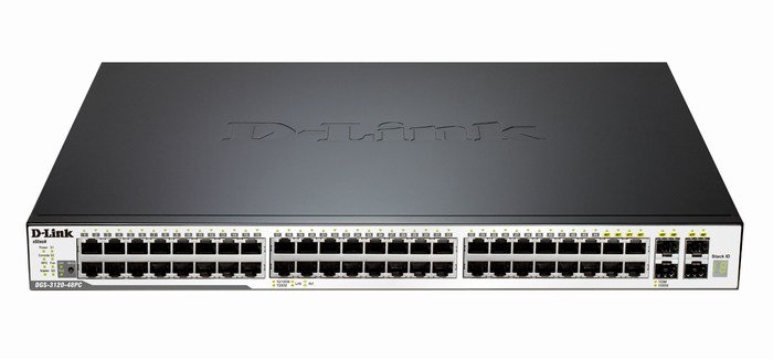 48-Port PoE Gigabit L2 Stackable Managed Switch D-Link DGS-3120-48PC/ESI