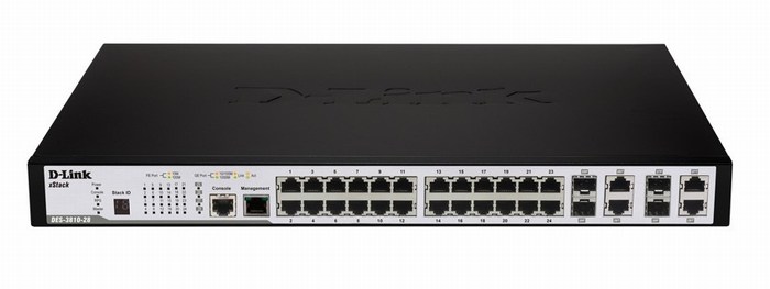 28-Port L3 Managed Fast Ethernet Switch D-Link DES-3810-28/EEI