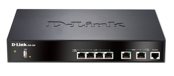 Dual WAN 4-Port Gigabit VPN Router D-Link DSR-500