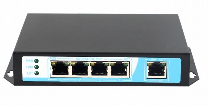 4-Port 10/100Mbps PoE Switch NETONE NO-AT-41 (130 Watt)