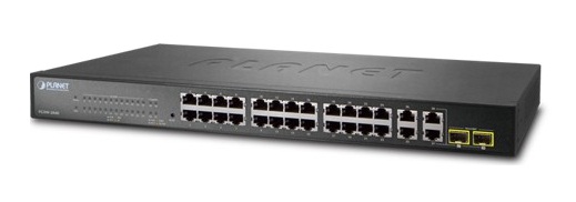 24 Port 10/100BASE-TX + 4 Port 10/100/1000BASE-T + 2 Port 100/1000BASE-X SFP Switch PLANET FGSW-2840