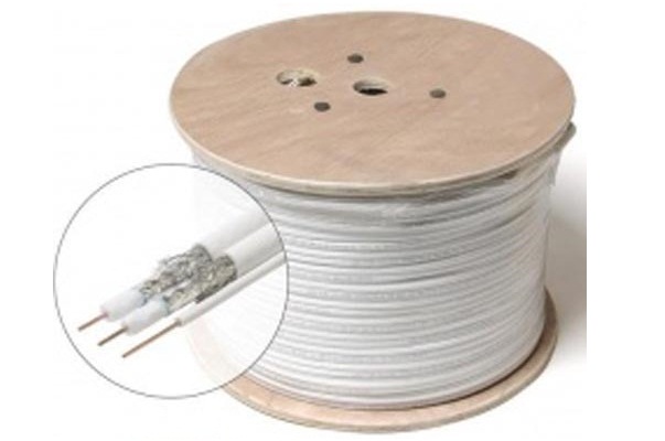 Cáp đồng trục-Coaxial cable Alantek RG-6 Tri-Shield (White)