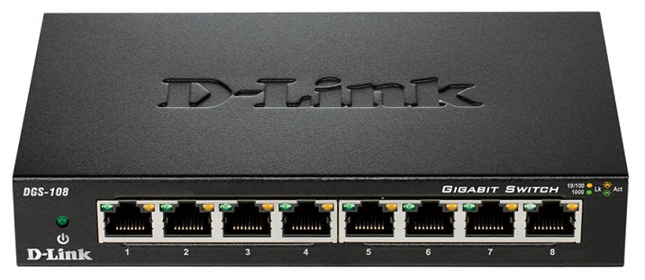 8-Port Gigabit Desktop Switch D-Link DGS-108