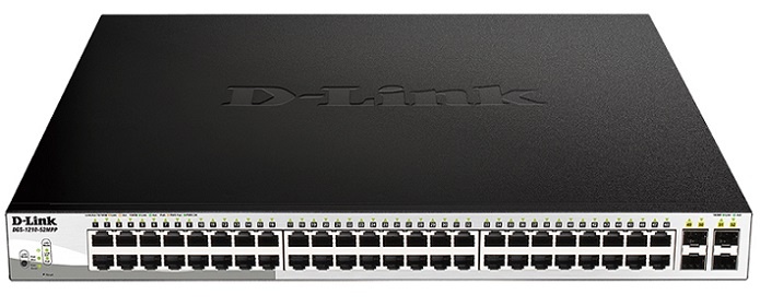 48-port PoE Gigabit Smart Switch + 4 Slot SFP D-LINK DGS-1210-52MPP