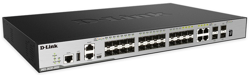 28-Port Layer 3 Stackable Managed Gigabit Switch D-Link DGS-3630-28SC