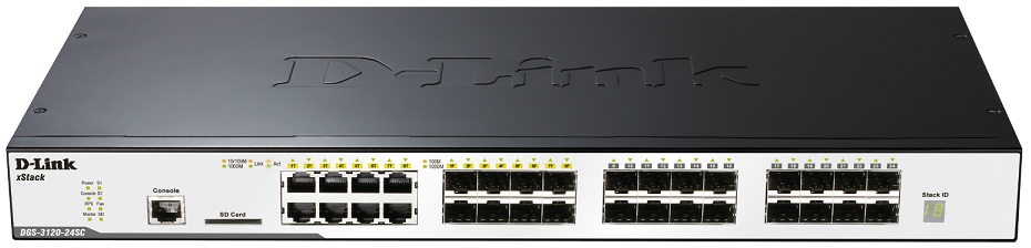 24-Port Gigabit SFP L2 Stackable Managed Switch D-Link DGS-3120-24SC/EEI