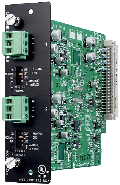 Module Mic/line 2 kênh TOA D-922E