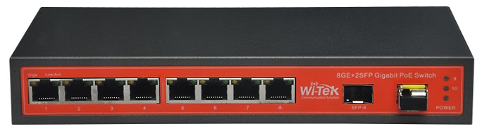 8GE+2SFP port Full Gigabit 48V PoE Switch WITEK WI-PS310GF