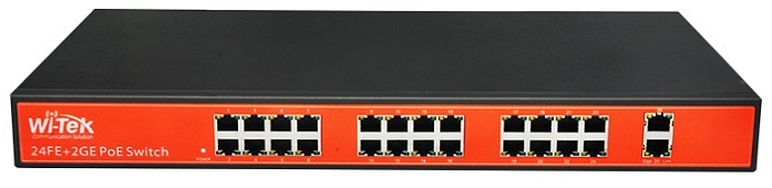 24FE+2GE port Gigabit 24V PoE Switch WITEK WI-PS126G-24V