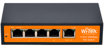 5 port 10/100/1000Mbps PoE Switch WITEK WI-MS305G