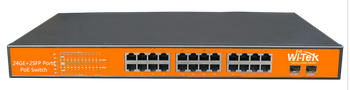 24 port 10/100/1000Mbps PoE Switch WITEK WI-MS326GF