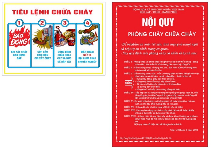 Bộ Nội quy + Tiêu lệnh PCCC