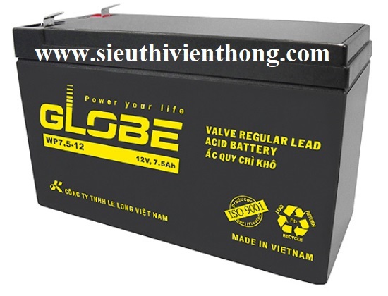 Ắc quy 12V-7.5AH GLOBE WP7.5-12