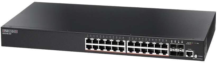 24-Port Gigabit Web-Smart Pro Switch PoE Edgecore ECS2100-28P