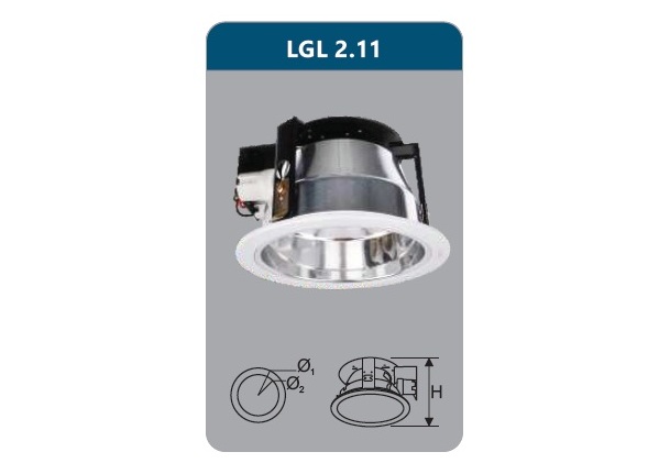 Đèn Downlight âm trần 2x3W DUHAL LGL 2.11