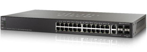 24-Port Gigabit with 4-Port 10 Gigabit Stackable Managed Switch Cisco SG500X-24-K9-G5