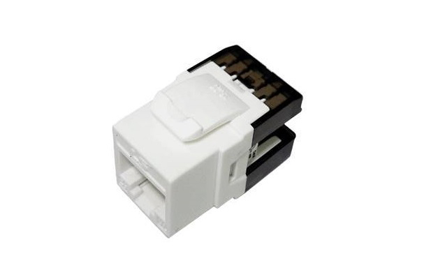 Modular Jack LS Shielded Cat6 RIDC White (LS-MJ-SC6-WH-RIDC)