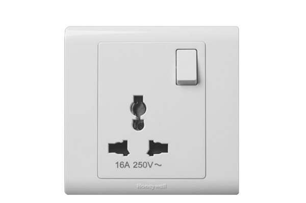 Ổ cắm đơn đa năng 3 chấu 16A có công tắc HONEYWELL R2835STT