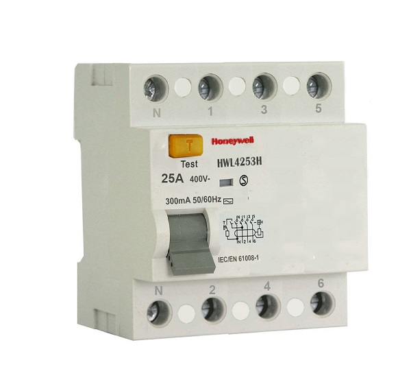 Cầu dao bảo vệ chống dòng rò RDC 4 cực HONEYWELL HWL4253H