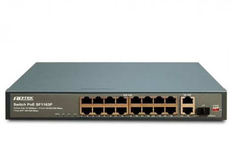 16-Port 10/100Mbps PoE Switch APTEK SF1163P