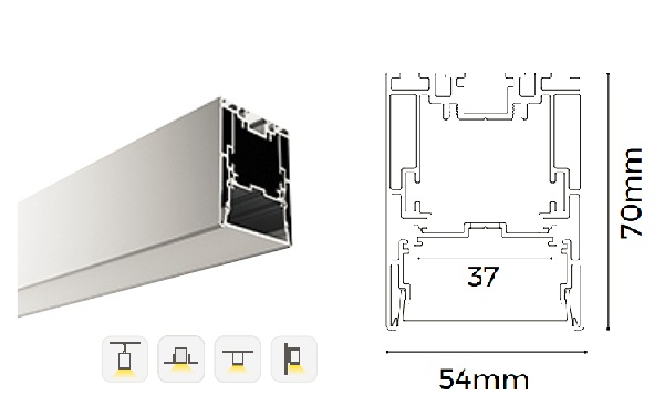 Thanh Profile VinaLED PFVL-7054S/PFVL-7054B