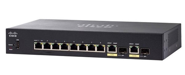 10-Port Gigabit PoE Managed Switch CISCO SG350-10P-K9-EU