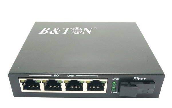 Chuyển đổi Quang-Điện Media Converter Unmanaged Fiber Switch BTON BT-914SM-20