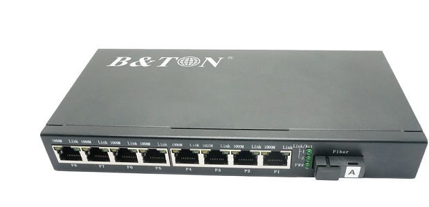 Chuyển đổi Quang-Điện Media Converter Unmanaged Fiber Switch BTON BT-918SM-20