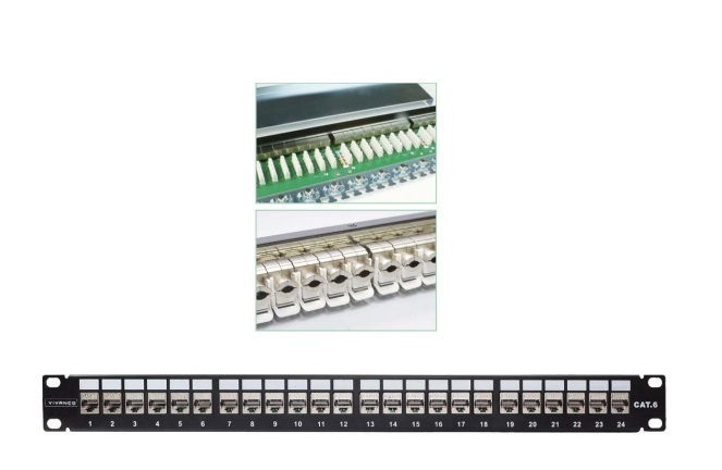 Patch panel 24-port Shielded VIVANCO CAT.6 (VCCPSF6241)