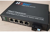 Switch PoE HDTEC | 4-Port 10/100/1000Mbps Converter Switch POE Quang HDTec