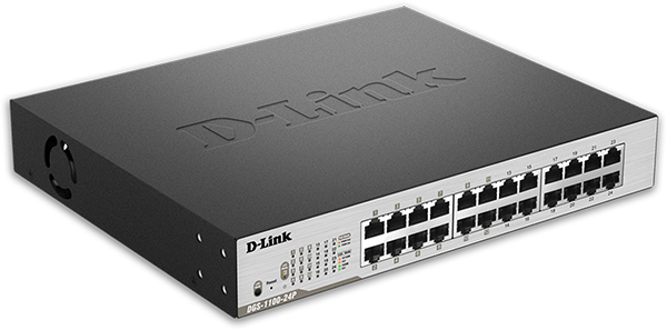 24-Port Gigabit EasySmart Managed Rackmount Switch D-Link DGS-1100-24PA