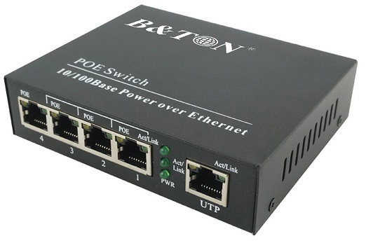 4-port 10/100/1000Mbps PoE Switch BTON BT-6104GE-20A/B