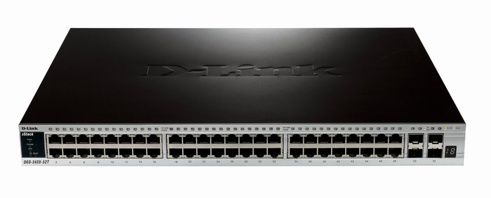 52-Port Gigabit L2 Stackable Managed Switch D-Link DGS-3420-52T/E