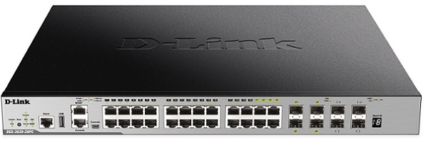 28-Port Gigabit Layer 3 Stackable Managed PoE Switch D-Link DGS-3630-28PC