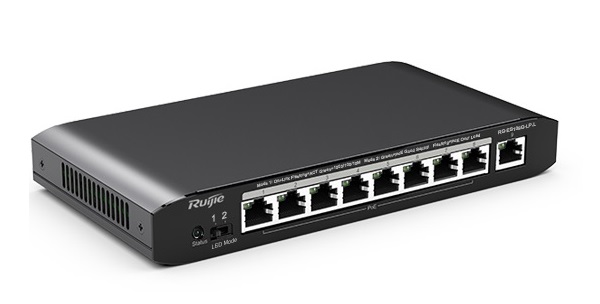 8-port 10/100/1000 Base-T Unmanaged PoE Switch RUIJIE RG-ES109G-LP-L