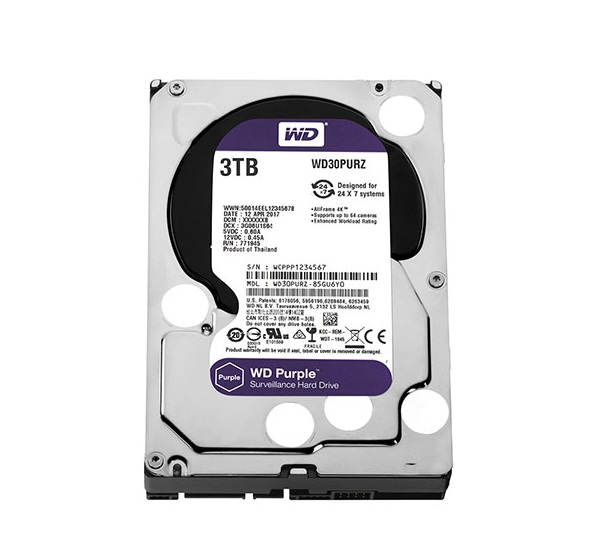 Ổ cứng chuyên dụng 3TB WESTERN PURPLE WD30PURZ