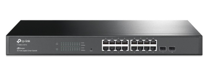 JetStream 16-Port Gigabit Smart Switch with 2 SFP Slots TP-LINK T1600G-18TS