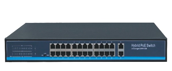 24-Port FE PoE + 2-Port Combo Giga Uplink Switch HASIVO S5800P-24F-2GC