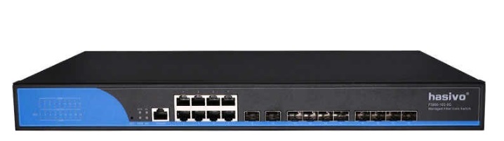 10-Port quang SFP + 8-Port RJ45 Switch HASIVO F5800W-10S-8G