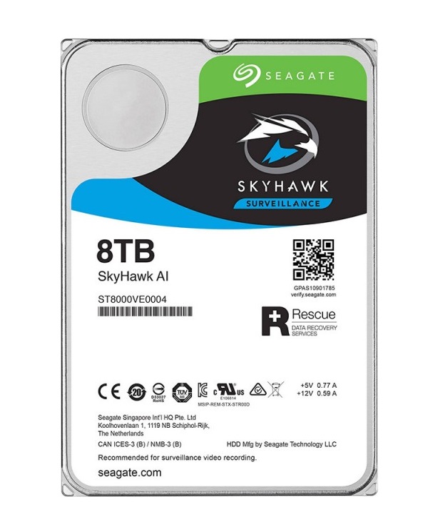 Ổ cứng chuyên dụng 8TB SKYHAWK AI SEAGATE ST8000VE0004