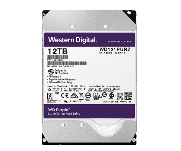 Ổ cứng chuyên dụng 12TB WESTERN PURPLE WD121PURZ