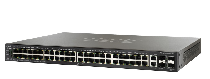 48-port 10/100 PoE Stackable Managed Switch Cisco SF500-48P-K9-G5