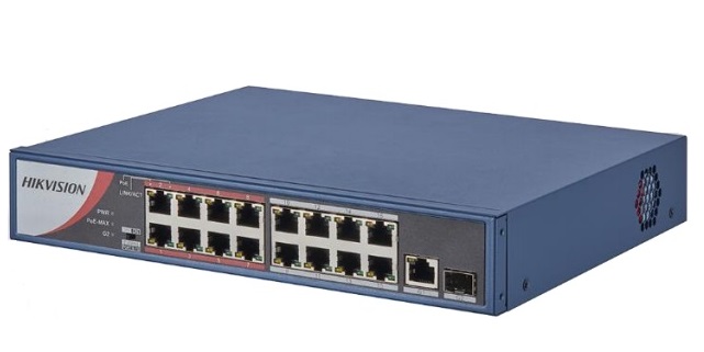 16-port 10/100Mbps PoE Switch HIKVISION DS-3E0318P-E/M(B)